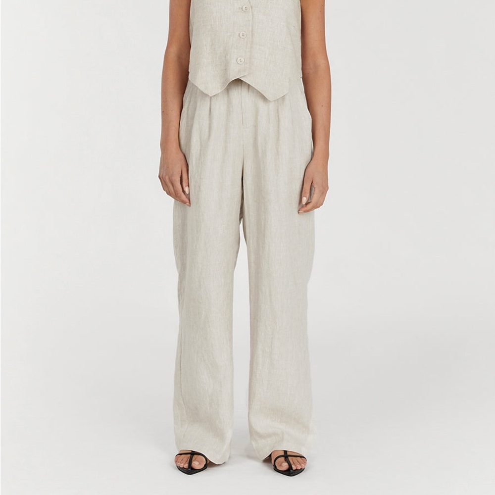 DISSH Cream Wide-Leg Pants